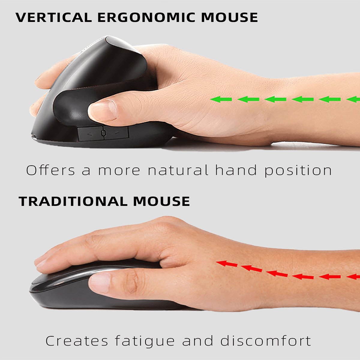 JERTECH JR321 Micro USB Interface PC Gaming Mouse with Hand Rope Gift Box Rechargeable Vertical Wireless Ergonomic Mouse