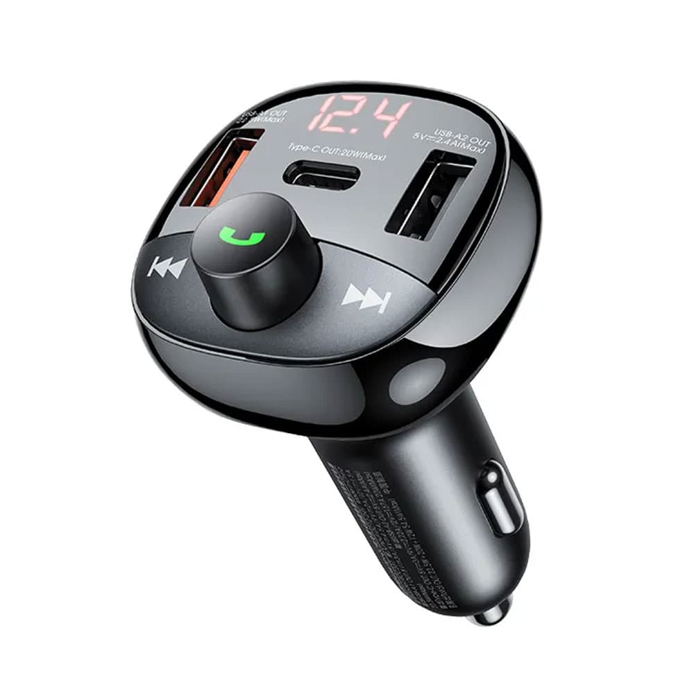 REMAX - RCC331 Lodi Series Call/FM Player Fast Car Charger (54.5W) - Black